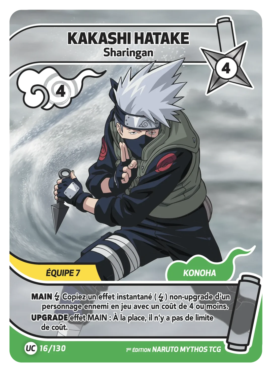 Kakashi carte naruto mythos tcg